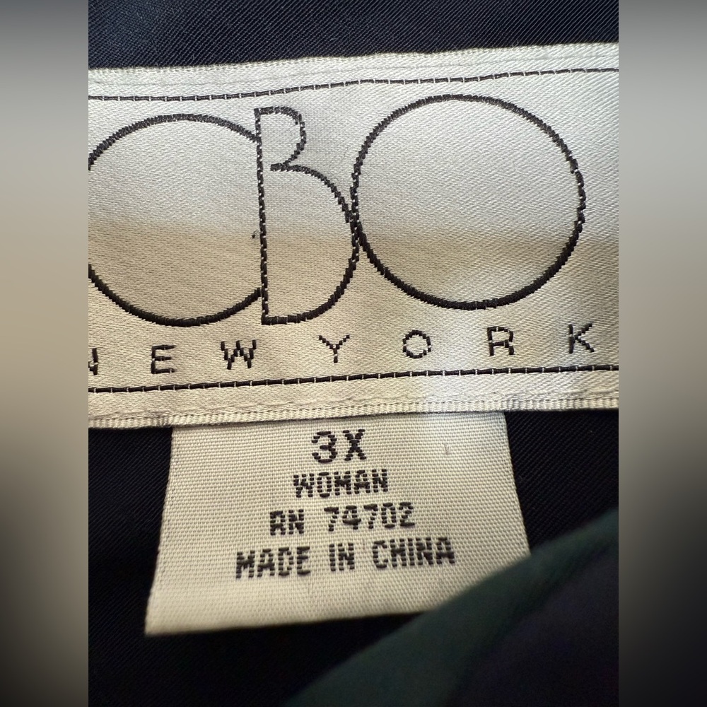 CBO New York Women’s 3X Navy & Hunter Green Full-Zip Jacket - Picture 4 of 8
